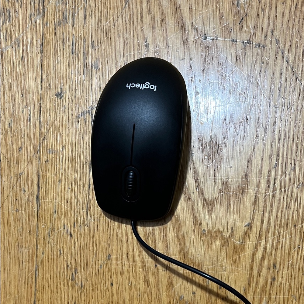 Logitech Black Wired Computer Mouse